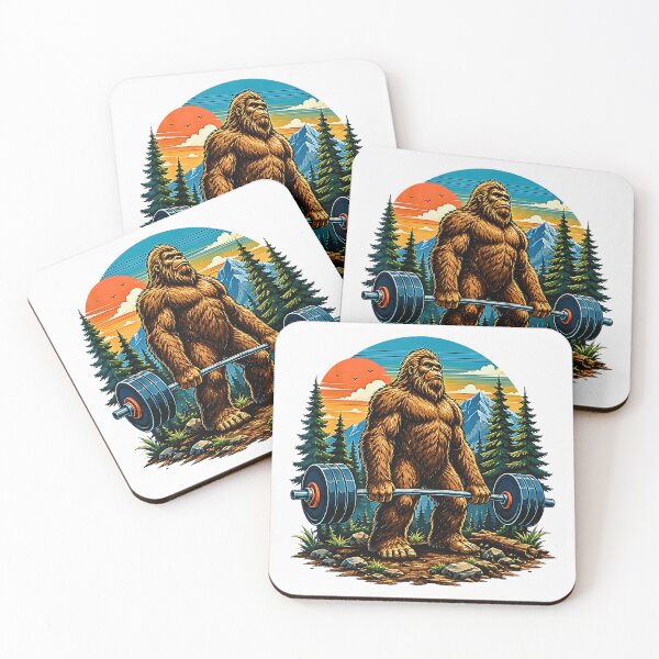 Item preview, Bigfoot Powerlifting Sasquatch Deadlift Gym Bodybuilding Vintage Design designed and sold by Rahamkshop.