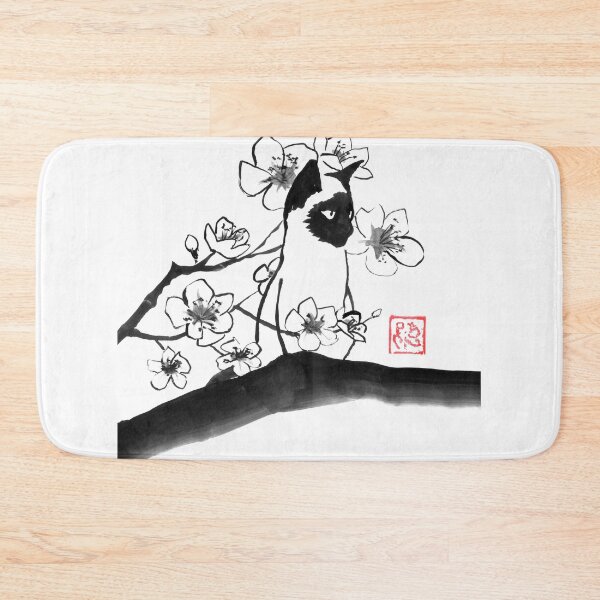 Item preview, Siamese cat in sakura designed and sold by pechane.