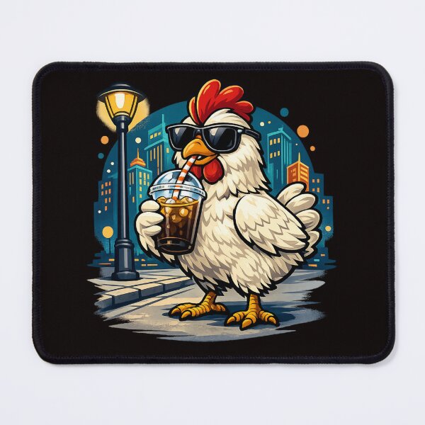 Item preview, Cool Coffee Chicken designed and sold by FrameFlow.