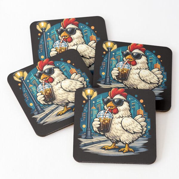 Item preview, Cool Coffee Chicken designed and sold by FrameFlow.