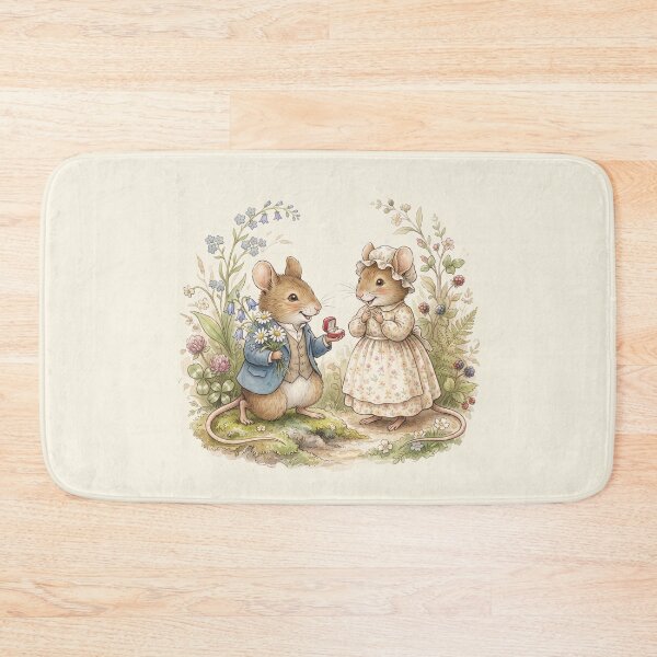 Item preview, Vintage Watercolor Mouse Proposal - Classic Storybook Fairytale Art designed and sold by Pasteltone.