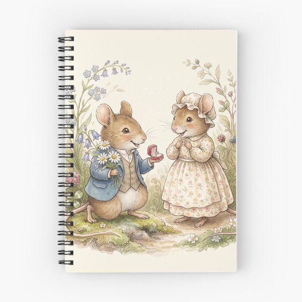 Item preview, Vintage Watercolor Mouse Proposal - Classic Storybook Fairytale Art designed and sold by Pasteltone.