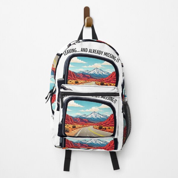 Item preview, Leaving... And Already Missing It Mountain Road Road Trip Vinyl Sticker Design designed and sold by GabeMountainArt.