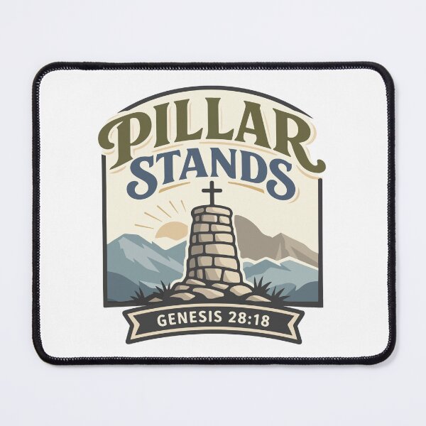 Item preview, Pillar Stands Christian Memorial – Genesis 28:18 Bible Verse designed and sold by stylishdzign.