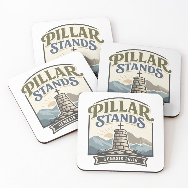 Item preview, Pillar Stands Christian Memorial – Genesis 28:18 Bible Verse designed and sold by stylishdzign.