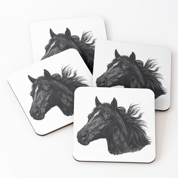 Item preview, horse head design, black horse designed and sold by Kirei-Lily.