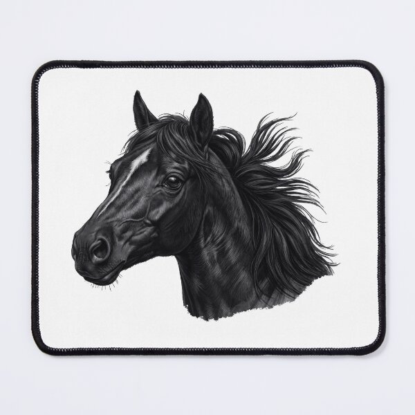 Item preview, horse head design, black horse designed and sold by Kirei-Lily.