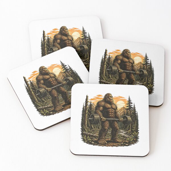 Item preview, Bigfoot Powerlifting Sasquatch Deadlift Gym Bodybuilding Vintage Design designed and sold by Rahamkshop.