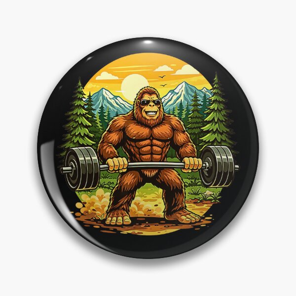 Item preview, Bigfoot Powerlifting Sasquatch Deadlift Gym Bodybuilding Vintage Design designed and sold by Rahamkshop.
