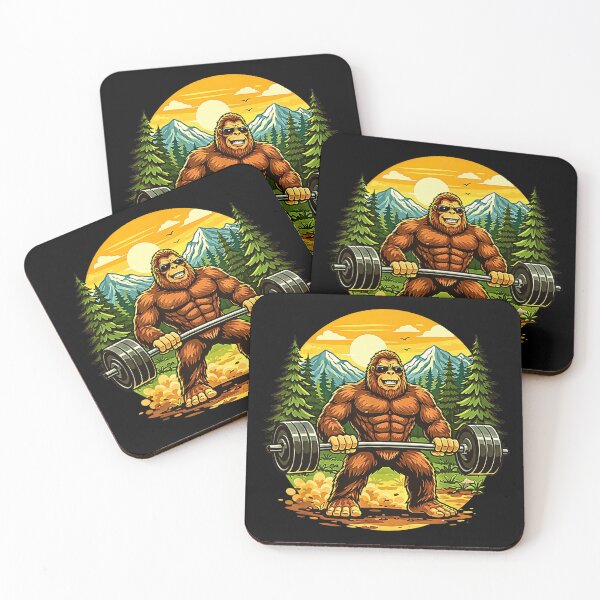 Item preview, Bigfoot Powerlifting Sasquatch Deadlift Gym Bodybuilding Vintage Design designed and sold by Rahamkshop.