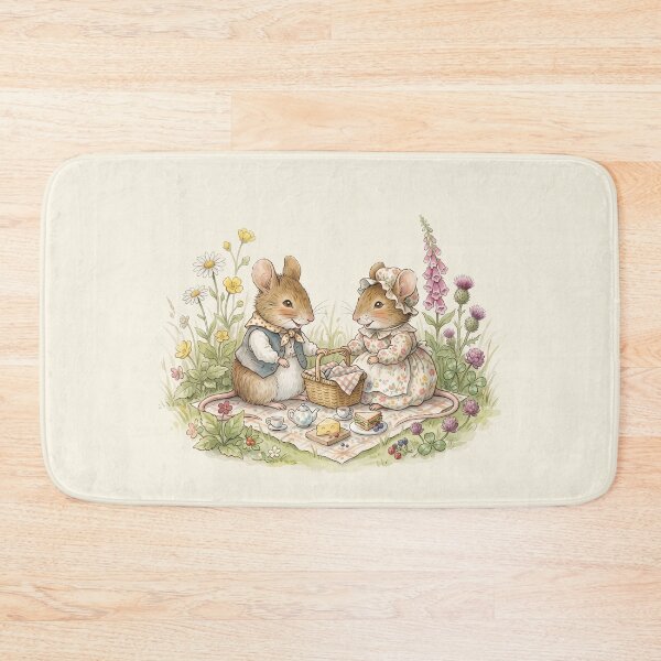 Item preview, Vintage Watercolor Mice Picnic - Classic Storybook Cottagecore Art designed and sold by Pasteltone.