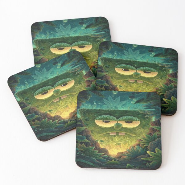Item preview, Grumpy Forest Spirit – Psychedelic Green Creature designed and sold by RAYBIL.