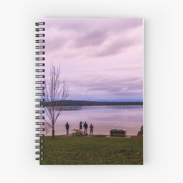 Item preview, Yan Yean Reservoir Purple Sunset Melbourne – Fine Art Canvas Print designed and sold by MinzMarchStudio.