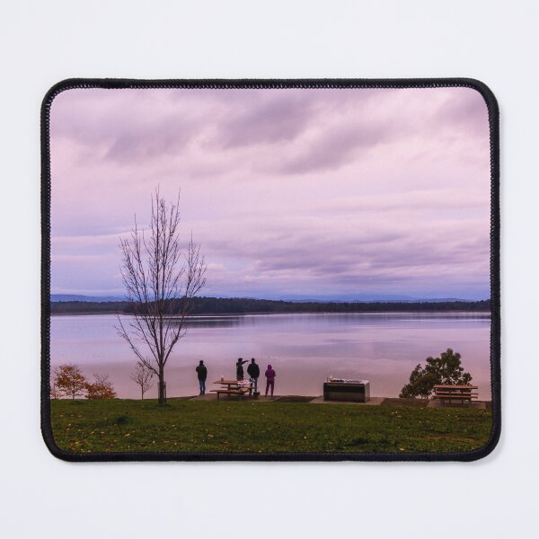 Item preview, Yan Yean Reservoir Purple Sunset Melbourne – Fine Art Canvas Print designed and sold by MinzMarchStudio.