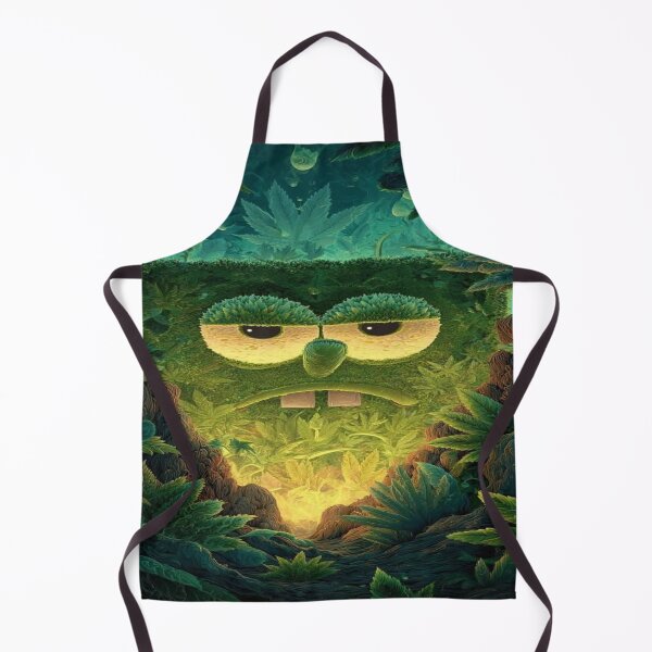 Item preview, Grumpy Forest Spirit – Psychedelic Green Creature designed and sold by RAYBIL.