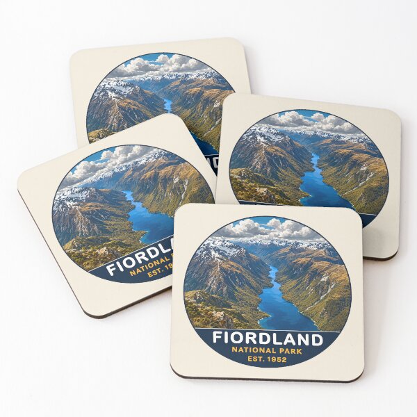Item preview, Fiordland National Park New Zealand Vintage Fjord & Mountain Landscape designed and sold by Gideon Emmerich.