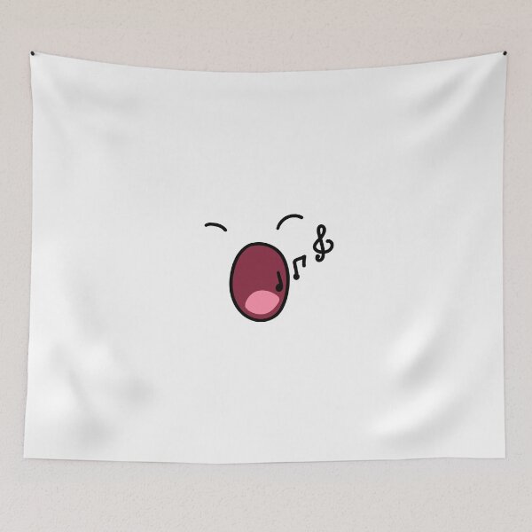 Item preview, Singing Face Musical Notes Minimalist Hand Drawn Doodle designed and sold by SomiMotion.