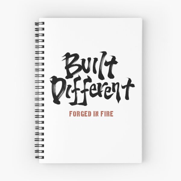 Item preview, Built Different - Forged In Fire Japanese Calligraphy Typography designed and sold by Necokite.