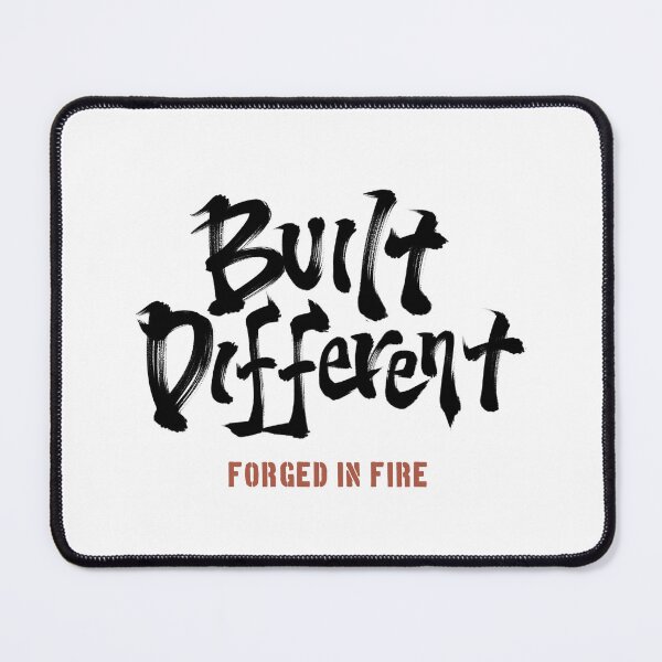 Item preview, Built Different - Forged In Fire Japanese Calligraphy Typography designed and sold by Necokite.