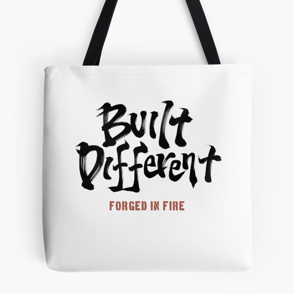 Item preview, Built Different - Forged In Fire Japanese Calligraphy Typography designed and sold by Necokite.