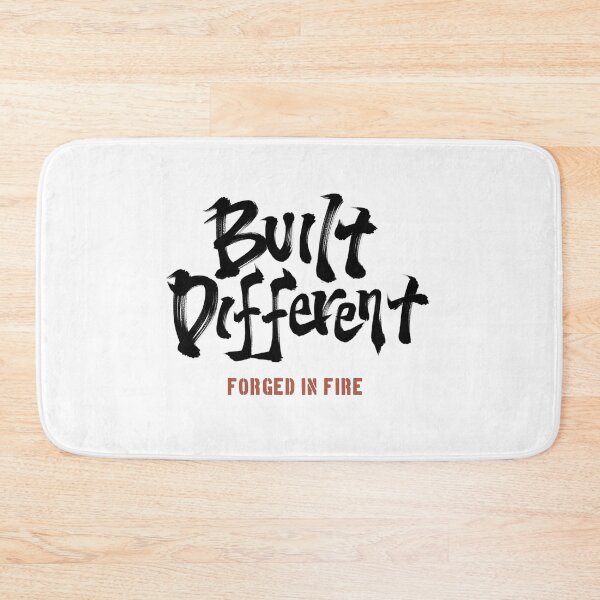 Item preview, Built Different - Forged In Fire Japanese Calligraphy Typography designed and sold by Necokite.