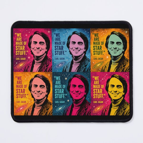 Item preview, Carl Sagan Pop Art – We Are Made of Star Stuff | Retro Cosmic Science Poster by PLUSHIWORLD™ designed and sold by PLUSHIWORLDtm.