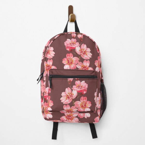 Item preview, Vintage Pink Cherry Blossom Pattern on Dark Burgundy designed and sold by Jyoti Digital Artist.