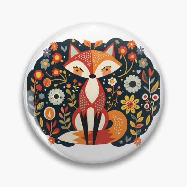 Artikelvorschau, Skandinavische Volkskunst, Blumenfuchs entworfen und verkauft von xiao xuans.