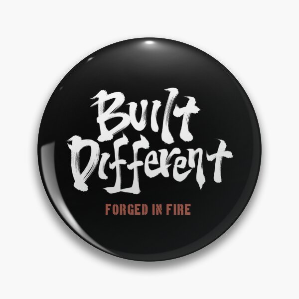 Item preview, Built Different - Forged In Fire Japanese Calligraphy Typography designed and sold by Necokite.