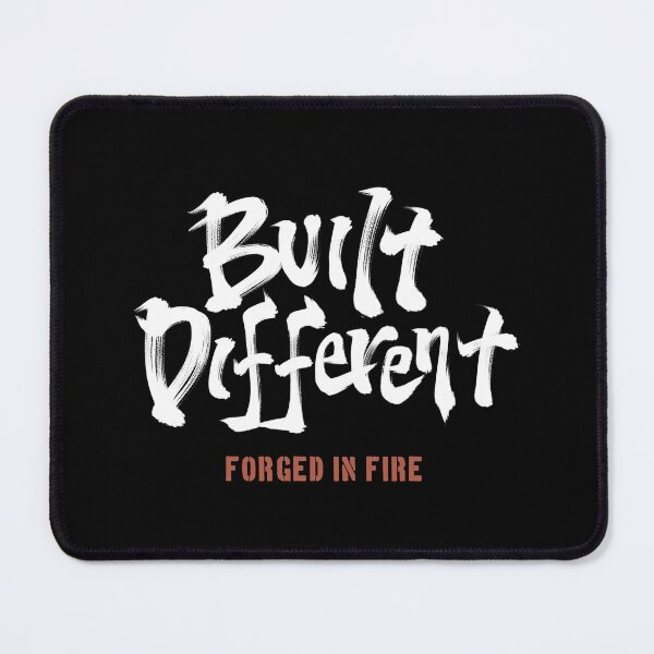 Item preview, Built Different - Forged In Fire Japanese Calligraphy Typography designed and sold by Necokite.