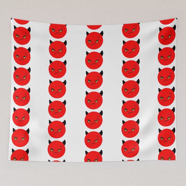 Item preview, Angry Devil Face Minimalist Hand Drawn Doodle designed and sold by somimalikkk.