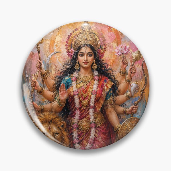 Item preview, Hindu Goddess Durga painting designed and sold by GalleryKauffeld.