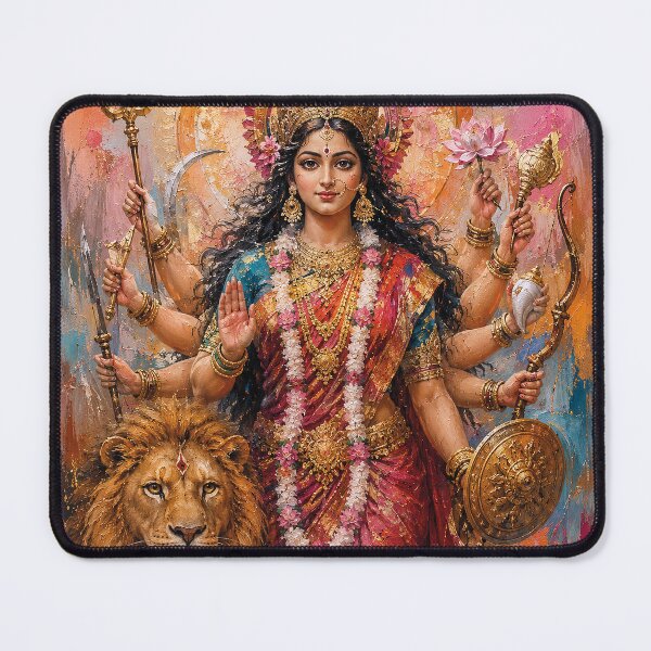 Item preview, Hindu Goddess Durga painting designed and sold by GalleryKauffeld.