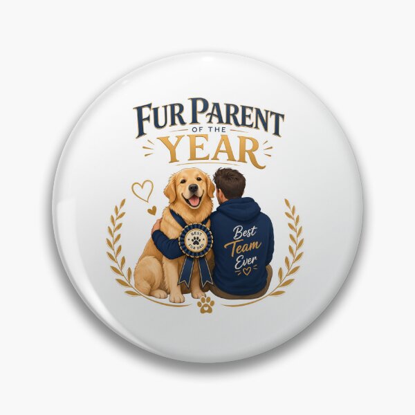 Item preview, Fur Parent of the Year Golden Retriever Dog Dad T-Shirt designed and sold by Ashley critters.