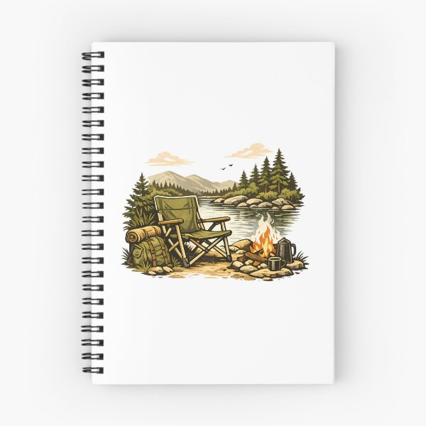 Item preview, Riverside camping with folding chair designed and sold by Daily Quirk.