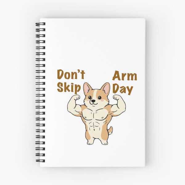 Item preview, Don’t Skip Arm Day | Buff Corgi Gym Meme designed and sold by SoftPawsAtelier.