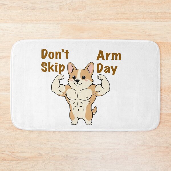 Item preview, Don’t Skip Arm Day | Buff Corgi Gym Meme designed and sold by SoftPawsAtelier.