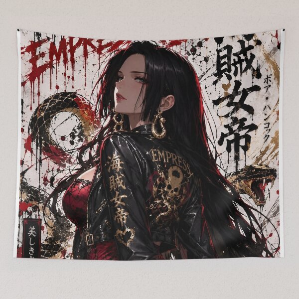 Item preview, Boa Hancock | Serpent Empress – Dark Gothic Anime Queen with Snakes | Fantasy Streetwear Art Print designed and sold by Dyan4.