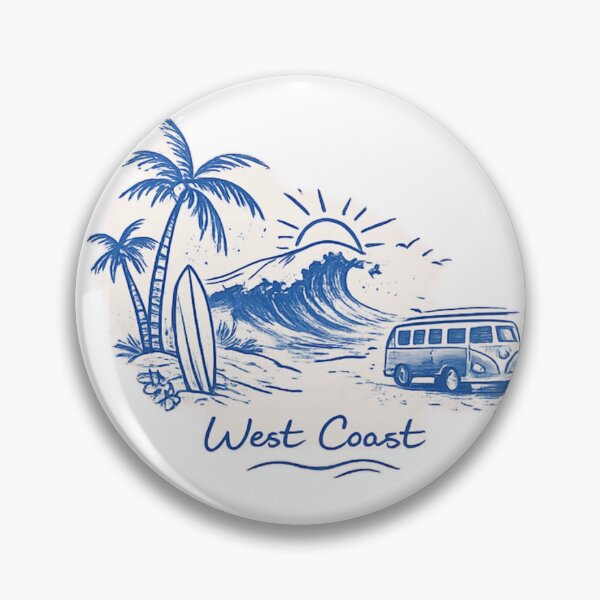 Item preview, West Coast Surf – Vintage Beach Sketch | Coastal Lifestyle Design designed and sold by oatsupspace.