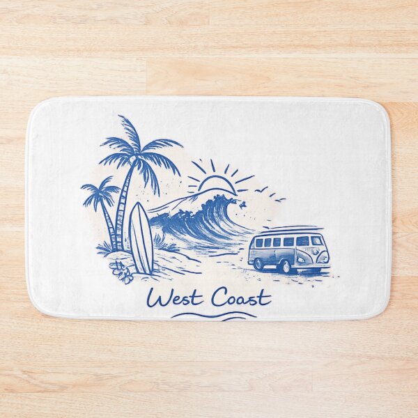 Item preview, West Coast Surf – Vintage Beach Sketch | Coastal Lifestyle Design designed and sold by oatsupspace.