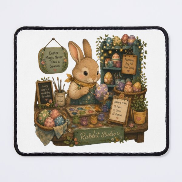 Item preview, Easter Magic Never Takes a Season Cute Bunny Painting Eggs Art designed and sold by Miheerala.
