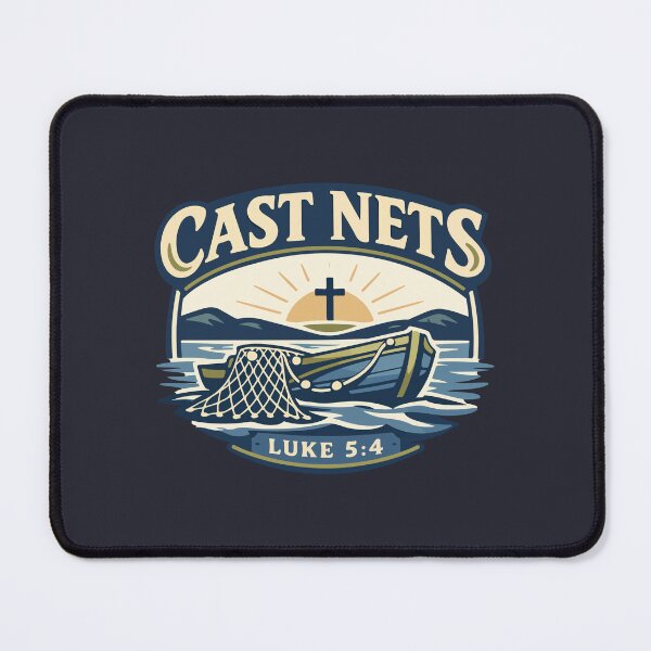 Item preview, Cast Nets Christian Fishing – Luke 5:4 Bible Verse designed and sold by stylishdzign.