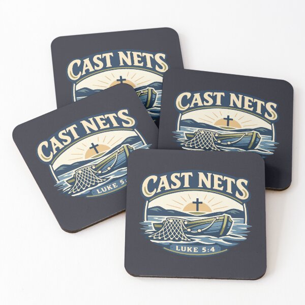 Item preview, Cast Nets Christian Fishing – Luke 5:4 Bible Verse designed and sold by stylishdzign.