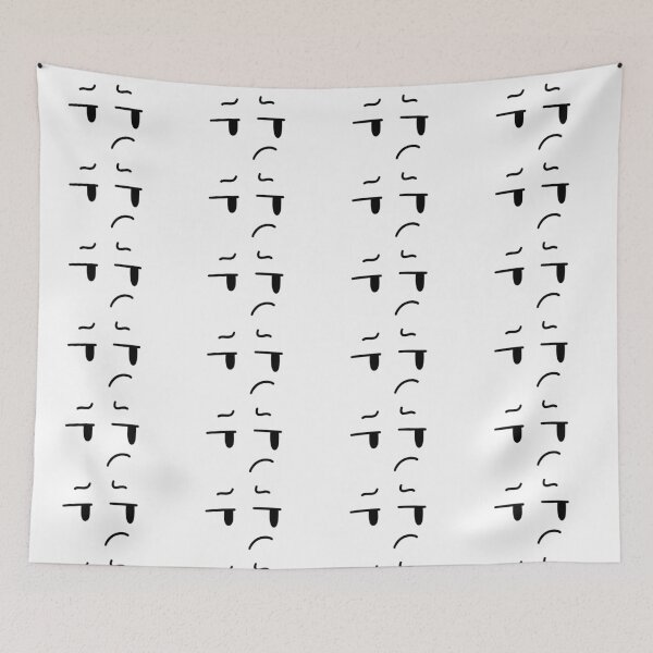 Item preview, Skeptical Unamused Face Minimalist Hand Drawn Doodle designed and sold by somimalikkk.