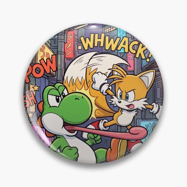 Item preview, 'Back Alley Brawl' - Yoshi vs. Tails - Console Wars designed and sold by n-i-t-s.