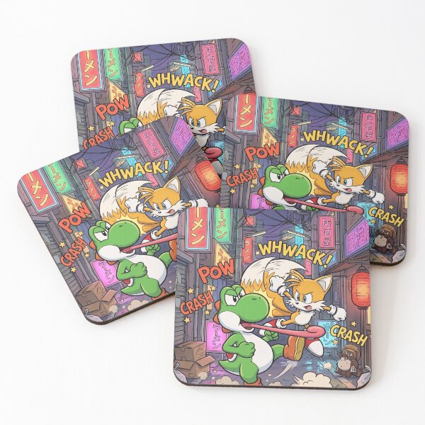 Item preview, 'Back Alley Brawl' - Yoshi vs. Tails - Console Wars designed and sold by n-i-t-s.