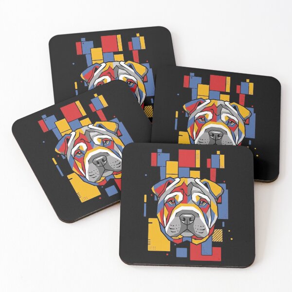 Item preview, Funny Shar Pei Colorful Blocks Geometric Art Mom Dad Kids designed and sold by FurryHavenPH.