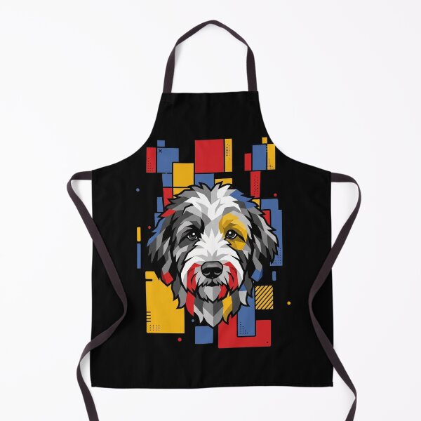 Item preview, Funny Sheepadoodle Colorful Blocks Geometric Art Mom Dad Kids designed and sold by FurryHavenPH.