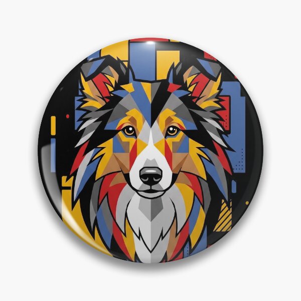 Item preview, Funny Sheltie Colorful Blocks Geometric Art Mom Dad Kids designed and sold by FurryHavenPH.