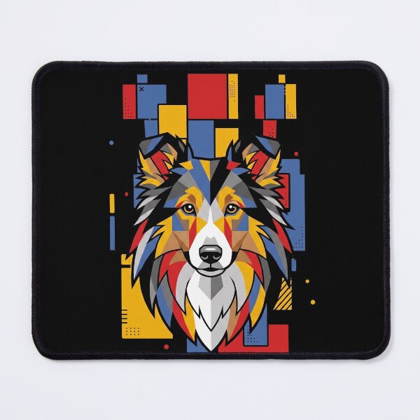 Item preview, Funny Sheltie Colorful Blocks Geometric Art Mom Dad Kids designed and sold by FurryHavenPH.